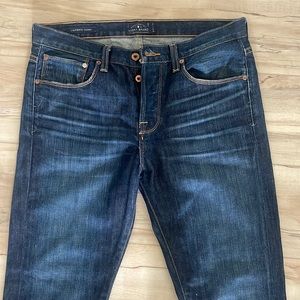 Men's Lucky Brand 1 Authentic Skinny Button Fly Dark Wash size 31 x 32